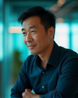 Portrait photograph of CTO Michael Chen with a thoughtful expression