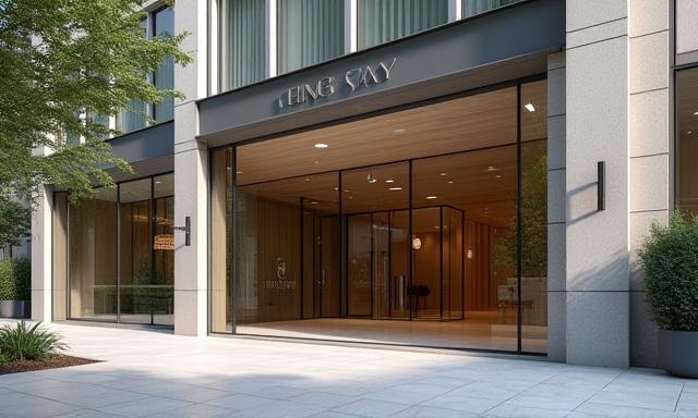 Office building facade at 42 Kingsway, London, UK